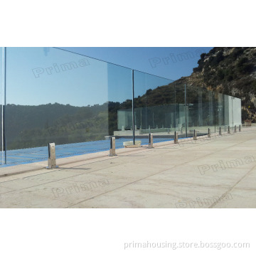 Modern Frameless Tempered Glass Railing for Swimming Pool